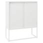 Preview: Highboard Weiß 80x35x100 cm Stahl