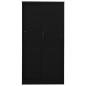 Preview: Büroschrank mit Schiebetür Schwarz 90x40x180 cm Stahl 