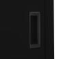 Preview: Büroschrank mit Schiebetür Schwarz 90x40x180 cm Stahl 