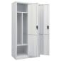 Preview: Kleiderschrank Hellgrau 80x50x180 cm Stahl