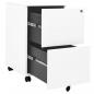 Preview: Aktenschrank mit Rollen Weiß 39x45x67 cm Stahl