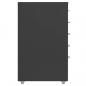 Preview: Aktenschrank mit Rollen Anthrazit 28x41x69 cm Metall