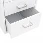 Preview: Aktenschrank mit Rollen Weiß 28x41x69 cm Metall