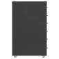 Preview: Aktenschrank mit Rollen Anthrazit 28x41x69 cm Metall