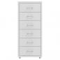 Preview: Aktenschrank mit Rollen Grau 28x41x69 cm Metall