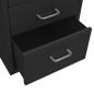 Preview: Aktenschrank mit Rollen Schwarz 28x41x69 cm Metall