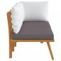 Preview: 2-tlg. Garten-Lounge-Set mit Kissen Massivholz Akazie