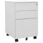 Preview: ARDEBO.de - Aktenschrank mit Rollen Hellgrau 39x45x60 cm Stahl