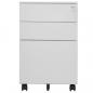 Preview: Aktenschrank mit Rollen Hellgrau 39x45x60 cm Stahl