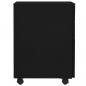 Preview: Aktenschrank mit Rollen Schwarz 39x45x60 cm Stahl