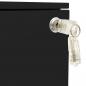 Preview: Aktenschrank mit Rollen Schwarz 39x45x60 cm Stahl