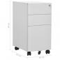 Preview: Aktenschrank mit Rollen Hellgrau 30x45x59 cm Stahl