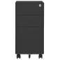 Preview: Aktenschrank mit Rollen Anthrazit 30x45x59 cm Stahl
