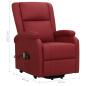 Preview: Massagesessel mit Aufstehhilfe Weinrot Kunstleder