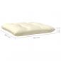 Preview: 3-tlg. Garten-Lounge-Set mit Kissen in Creme Massivholz Kiefer