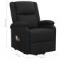 Preview: Massagesessel mit Aufstehhilfe Schwarz Stoff