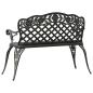 Preview: Gartenbank 108 cm Aluminiumguss Grün