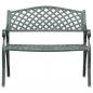 Preview: Gartenbank 102 cm Aluminiumguss Grün