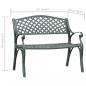Preview: Gartenbank 102 cm Aluminiumguss Grün