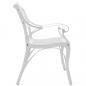 Preview: Gartenbank 102 cm Aluminiumguss Weiß