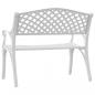 Preview: Gartenbank 102 cm Aluminiumguss Weiß
