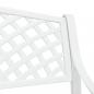 Preview: Gartenbank 102 cm Aluminiumguss Weiß