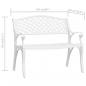 Preview: Gartenbank 102 cm Aluminiumguss Weiß