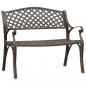 Preview: Gartenbank 102 cm Aluminiumguss Bronzen