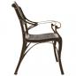 Preview: Gartenbank 102 cm Aluminiumguss Bronzen