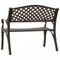 Preview: Gartenbank 102 cm Aluminiumguss Bronzen