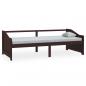Preview: Tagesbett 3-Sitzer Dunkelbraun Massivholz Kiefer 90x200 cm