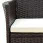 Preview: 5-tlg. Garten-Essgruppe mit Auflagen Poly Rattan Braun