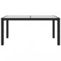 Preview: 5-tlg. Garten-Essgruppe mit Kissen Poly Rattan Schwarz