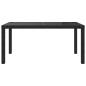 Preview: 7-tlg. Garten-Essgruppe mit Auflagen Poly Rattan Schwarz