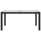 Preview: 5-tlg. Garten-Essgruppe mit Kissen Poly Rattan Schwarz