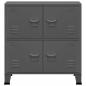 Preview: Aufbewahrungstruhe Industrial Anthrazit 75x40x80 cm Stahl