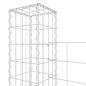 Preview: Gabionenkorb U-Form mit 4 Säulen Eisen 380x20x150 cm