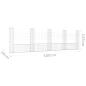 Preview: Gabionenkorb U-Form mit 5 Säulen Eisen 500x20x150 cm