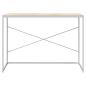 Preview: Computertisch Weiß und Eiche-Optik 110x60x70 cm Holzwerkstoff