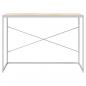 Preview: Computertisch Weiß und Eiche-Optik 110x60x70 cm Holzwerkstoff