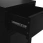 Preview: Nachttische 2 Stk. Schwarz 40x30x54,5 cm Stahl und Glas