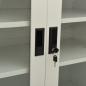 Preview: Büroschrank mit Pflanzkasten Hellgrau 90x40x128 cm Stahl