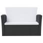 Preview: 16-tlg. Garten-Lounge-Set mit Kissen Poly-Rattan Schwarz