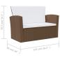 Preview: 16-tlg. Garten-Lounge-Set mit Kissen Poly-Rattan Braun