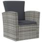 Preview: 8-tlg. Garten-Lounge-Set mit Kissen Poly Rattan Grau