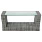 Preview: 8-tlg. Garten-Lounge-Set mit Kissen Poly Rattan Grau