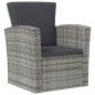 Preview: 8-tlg. Garten-Lounge-Set mit Kissen Poly Rattan Grau