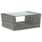 Preview: 8-tlg. Garten-Lounge-Set mit Kissen Poly Rattan Grau