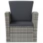 Preview: 8-tlg. Garten-Lounge-Set mit Kissen Poly Rattan Grau