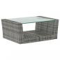 Preview: 8-tlg. Garten-Lounge-Set mit Kissen Poly Rattan Grau